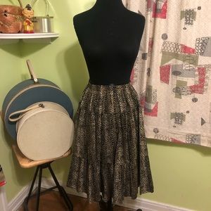 Leopard print tiered skirt